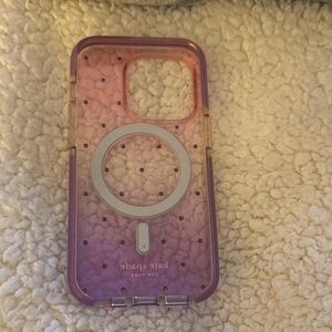 Kate Spade Pink and Purple Gradient iPhone 15 pro Case